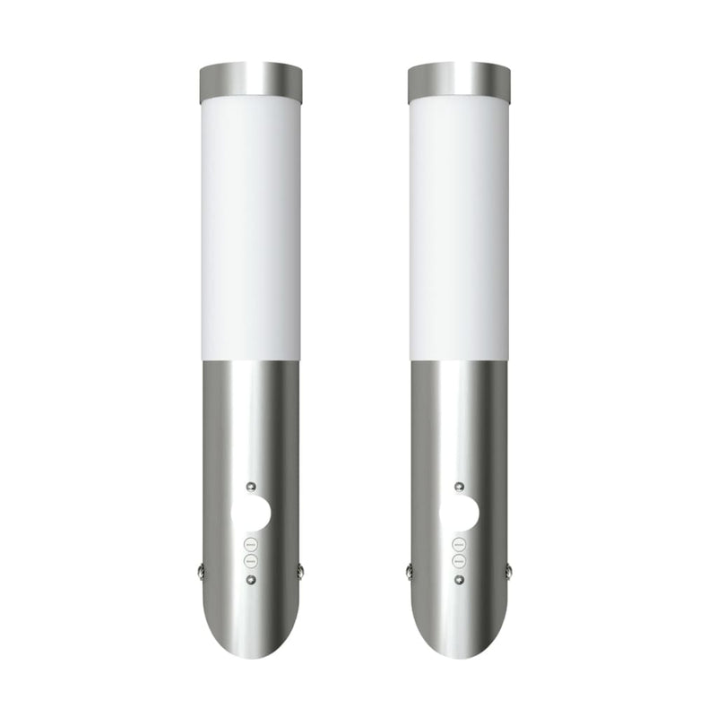 Buitenlamp Rvs Enego Met Sensor (2 Stuks)