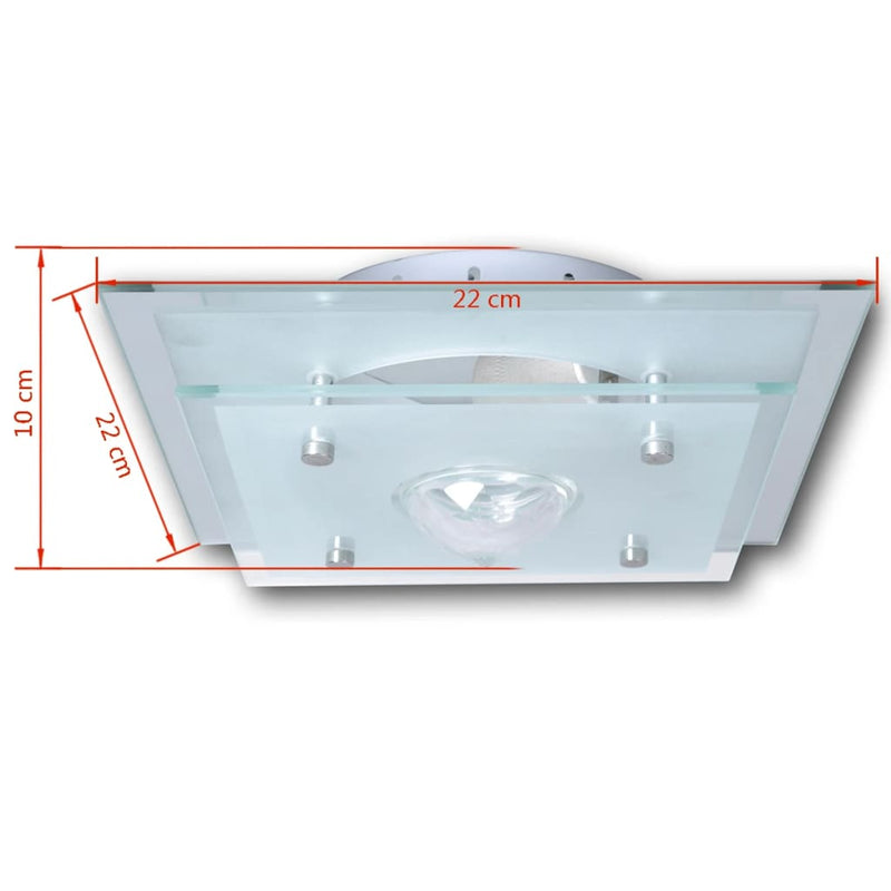 Plafondlamp Glas 1Xe27 Kristal