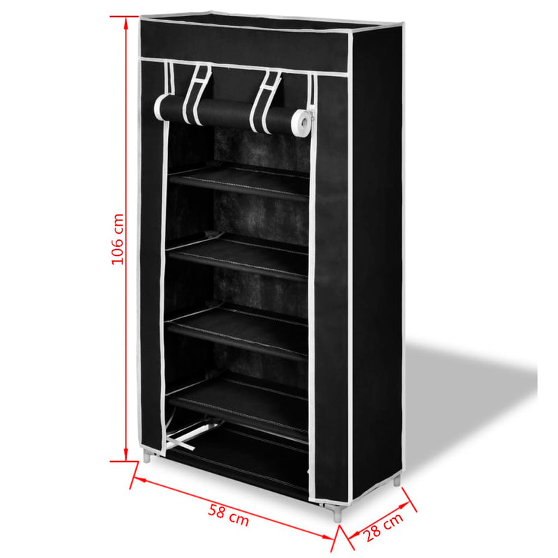 Schoenenkast Met Hoes 58X28X106 Stof