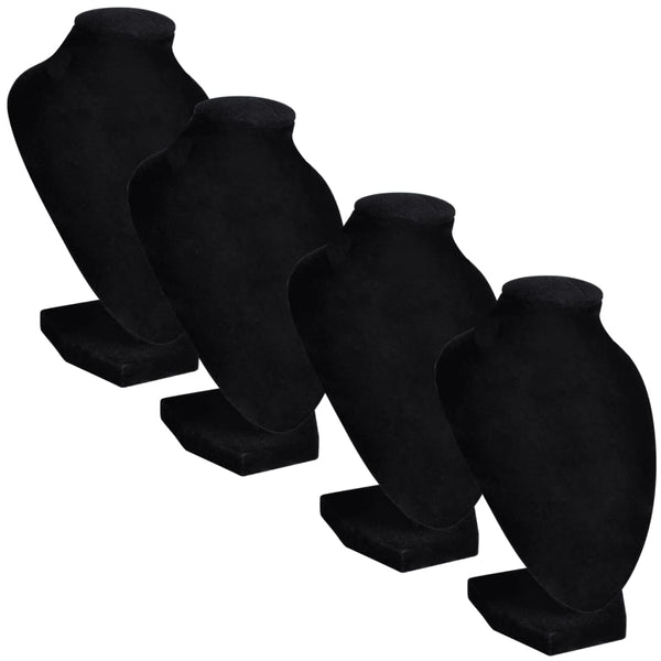 Sieradenhouder Voor Ketting 9X8,5X15 Cm Zwart 4 St