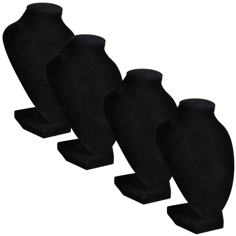 Sieradenhouder Voor Ketting 9X8,5X15 Cm Zwart 4 St