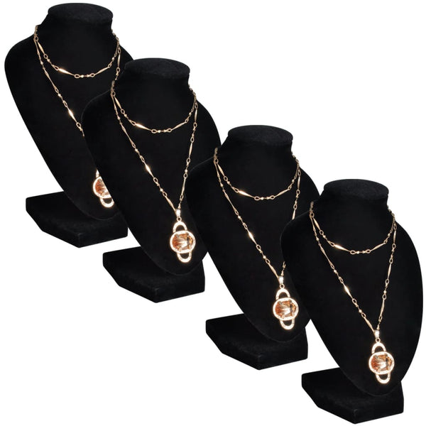 Sieradenhouder Voor Ketting 9X8,5X15 Cm Zwart 4 St