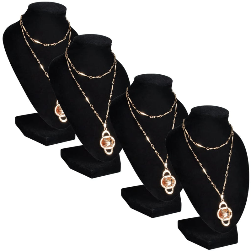 Sieradenhouder Voor Ketting 9X8,5X15 Cm Zwart 4 St