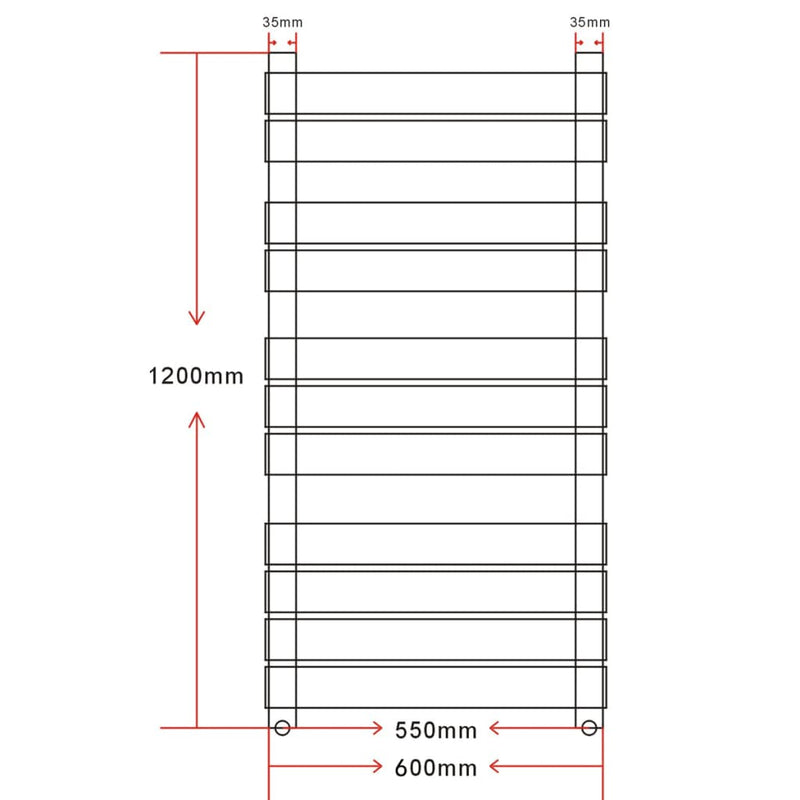 Radiator / Handdoekenrek Recht