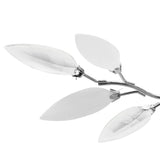 Plafondlamp Met Kristal Bladeren 3Xe14 Acryl En Transparant Wit