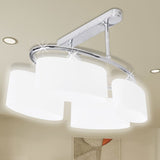 Plafondlamp Met Ellips Glazen Kapjes (4 X E14)