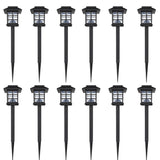 12-Delige Led-Tuinverlichtingsset Solar Met Pin 8,6X8,6X38 Cm