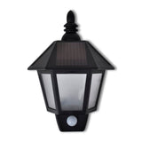 Wandlamp Solar Met Bewegingsensor 2 St Zwart