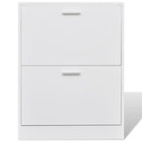 Schoenenkast Met 2 Vakken Hout Wit