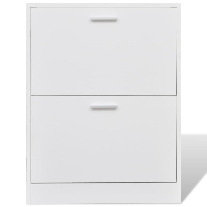 Schoenenkast Met 2 Vakken Hout Wit