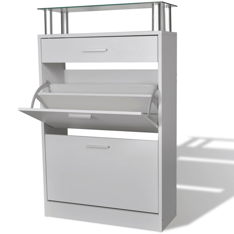 Schoenenkast 63X24X104 Cm Bewerkt Hout