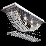 Plafondlamp Met Glinsterende Glas Kristallen Kralen 8Xg9 29 Cm Zwart