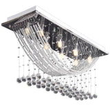 Plafondlamp Met Glinsterende Glas Kristallen Kralen 8Xg9 29 Cm Zwart