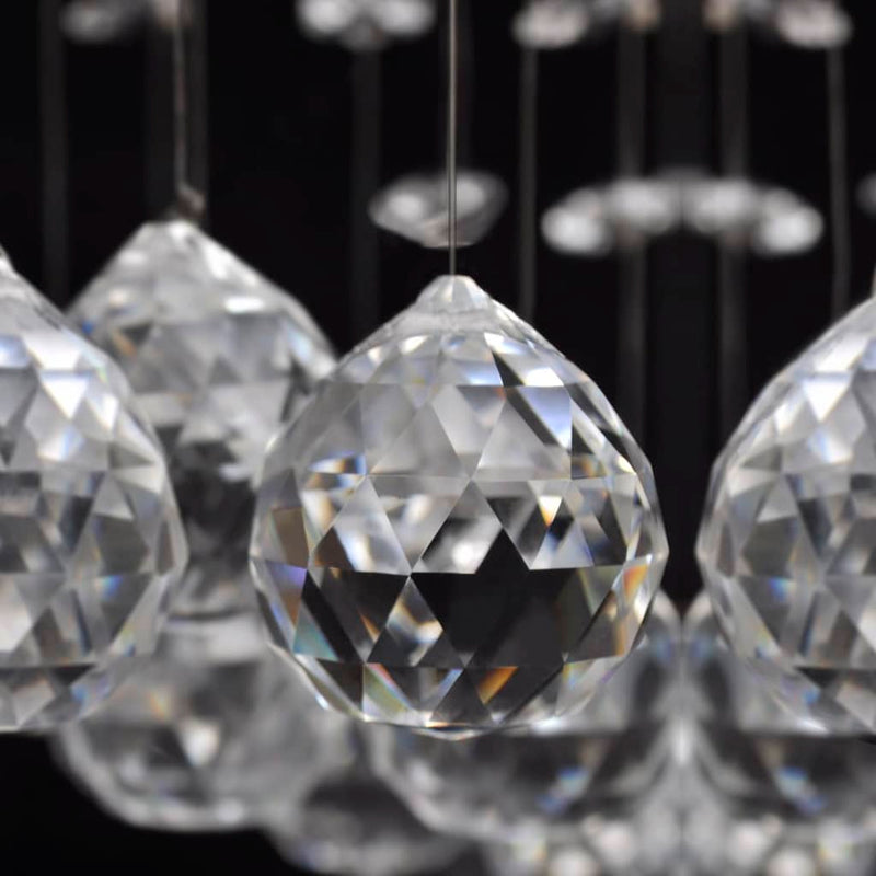 Plafondlamp Met Glinsterende Glas Kristallen Kralen 8Xg9 29 Cm Zwart