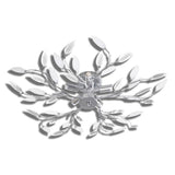 Plafondlamp Met Kristallen Bladeren Van Acryl 5Xe14 Wit Doorzichtig