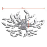 Plafondlamp Met Kristallen Bladeren Van Acryl 5Xe14 Wit Doorzichtig