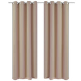 Gordijnen Met Metalen Ringen 2 Stuks (Creme)