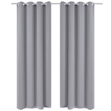 Gordijnen Met Metalen Ringen 2 Stuks (Creme)
