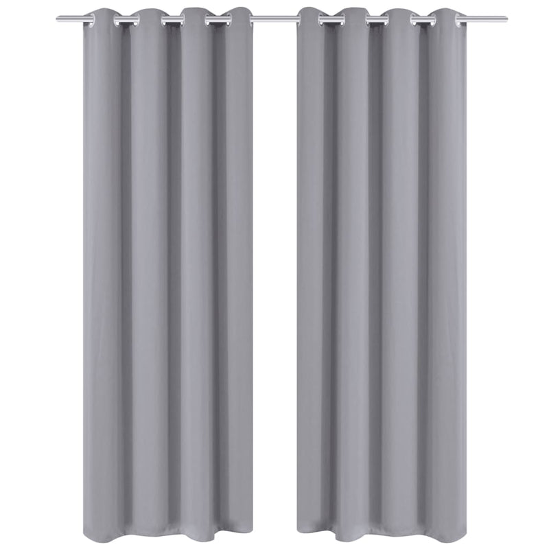 Gordijnen Met Metalen Ringen 2 Stuks (Creme)