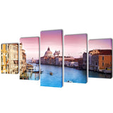 Canvas Muurdruk Set Monochroom New York Skyline