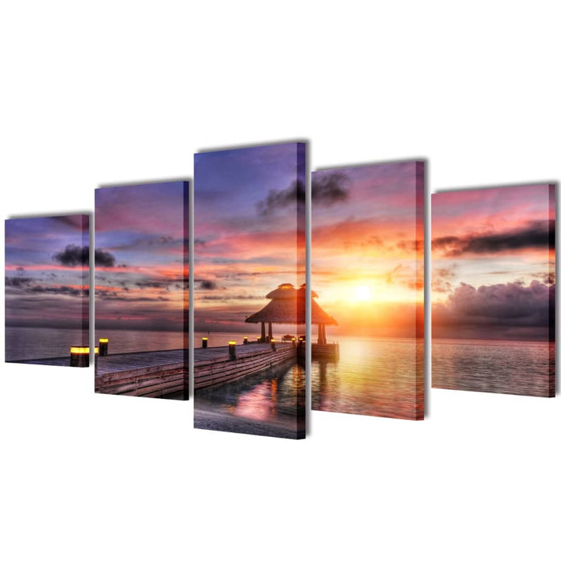 Canvas Muurdruk Set Monochroom New York Skyline