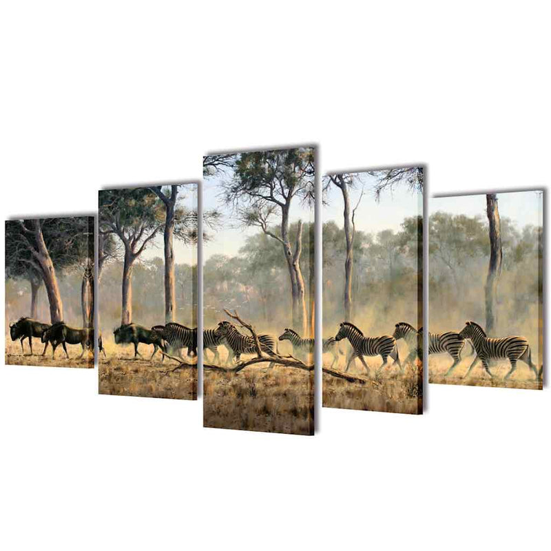 Canvas Muurdruk Set Monochroom New York Skyline