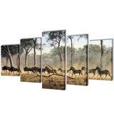 Canvas Muurdruk Set Monochroom New York Skyline