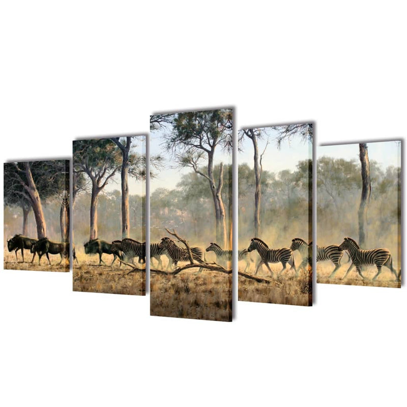 Canvas Muurdruk Set Monochroom New York Skyline
