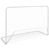 Voetbaldoelen Met Netten 182X61X122 Cm Staal Wit