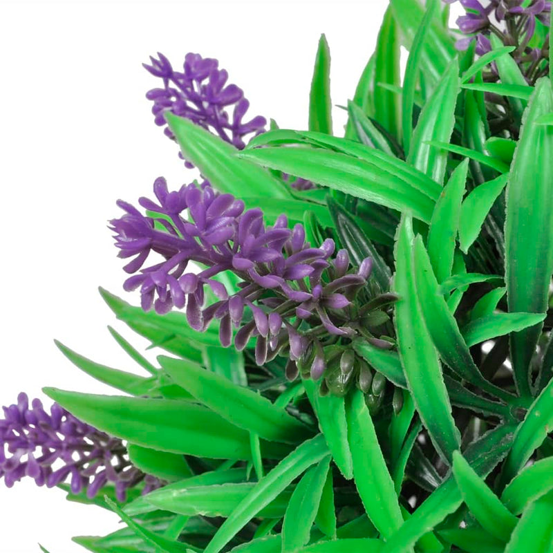 2-Delige Kunstbuxussenset Bolvormig Met Lavendel