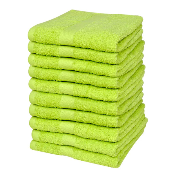 Gastendoekjesset 500 Gsm 30X50 Cm Katoen Appeltjesgroen 10-Dlg