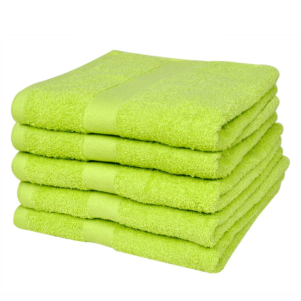 Handdoekenset 500 Gsm 50X100 Cm Katoen Appeltjesgroen 5-Delig