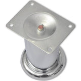 Bankpoten Rond Chroom 4 St