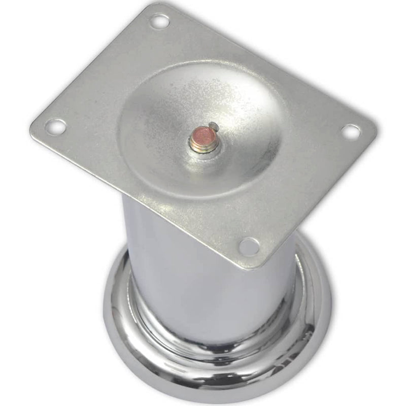 Bankpoten Rond Chroom 4 St