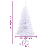 Kunstkerstboom Met Standaard 380 Takken 150 Cm Wit