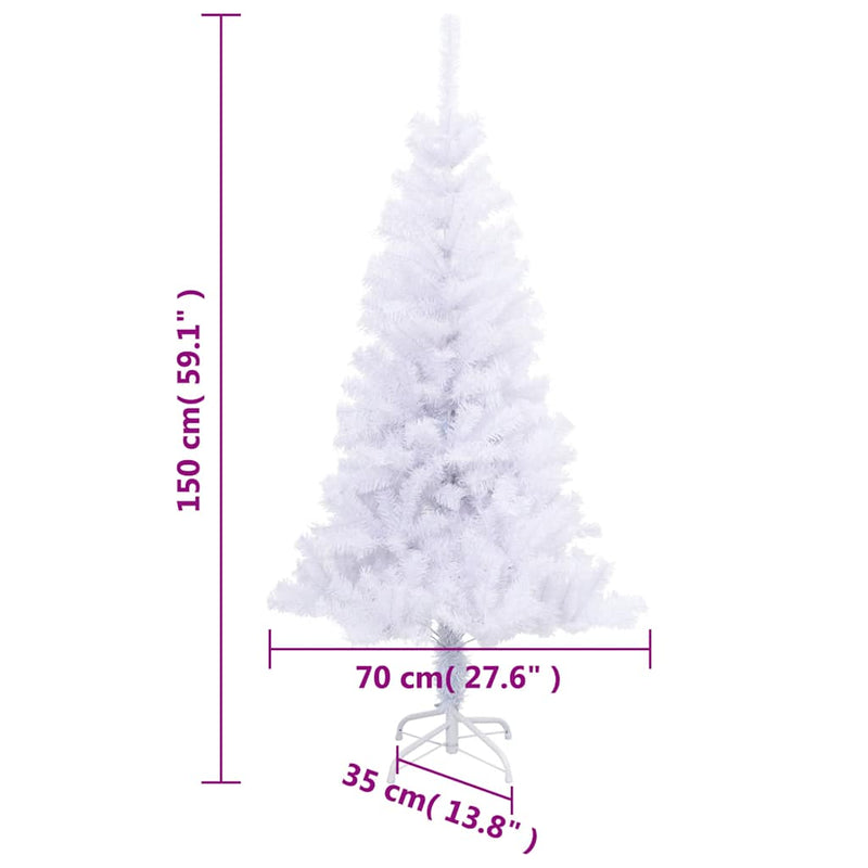 Kunstkerstboom Met Standaard 380 Takken 150 Cm Wit