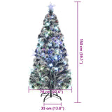 Kerstboom Met Led En Standaard 150 Cm Glasvezel Wit