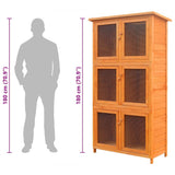 Dierenhok 6 Kamers Hout