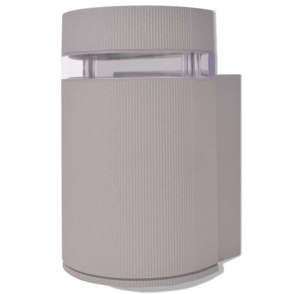 Wandlamp Voor Buiten Halfrond Grijs Aluminium