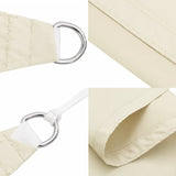 Zonnescherm Vierkant 3,6X3,6 M Oxford Stof Kleurig Crème