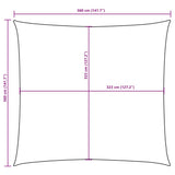 Zonnescherm Vierkant 3,6X3,6 M Oxford Stof Kleurig Crème