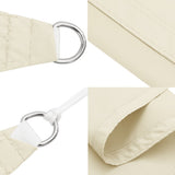 Zonnescherm Driehoekig 3,6X3,6X3,6 M Oxford Stof Wit Crème