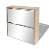 Schoenenkast Tweelaags Met Spiegel 63X17X