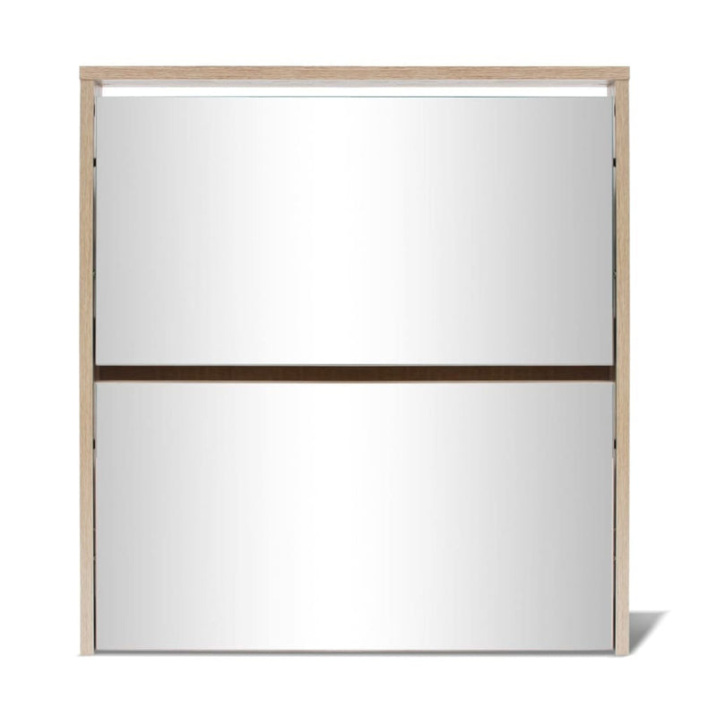 Schoenenkast Tweelaags Met Spiegel 63X17X