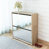 Schoenenkast Tweelaags Met Spiegel 63X17X