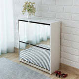 Schoenenkast Tweelaags Met Spiegel 63X17X