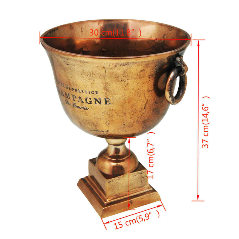 Prijzenbeker Champagnekoeler Koperbruin