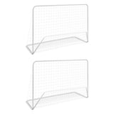 Voetbaldoelen Met Netten 182X61X122 Cm Staal Wit