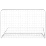 Voetbaldoelen Met Netten 182X61X122 Cm Staal Wit