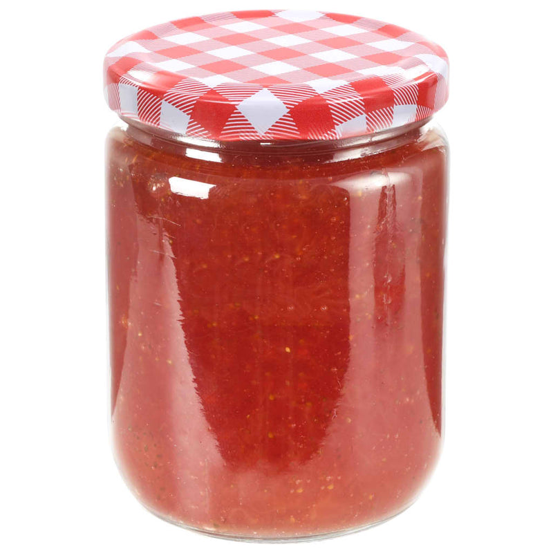 Jampotten Met Met Rode Deksels 230 Ml Glas
